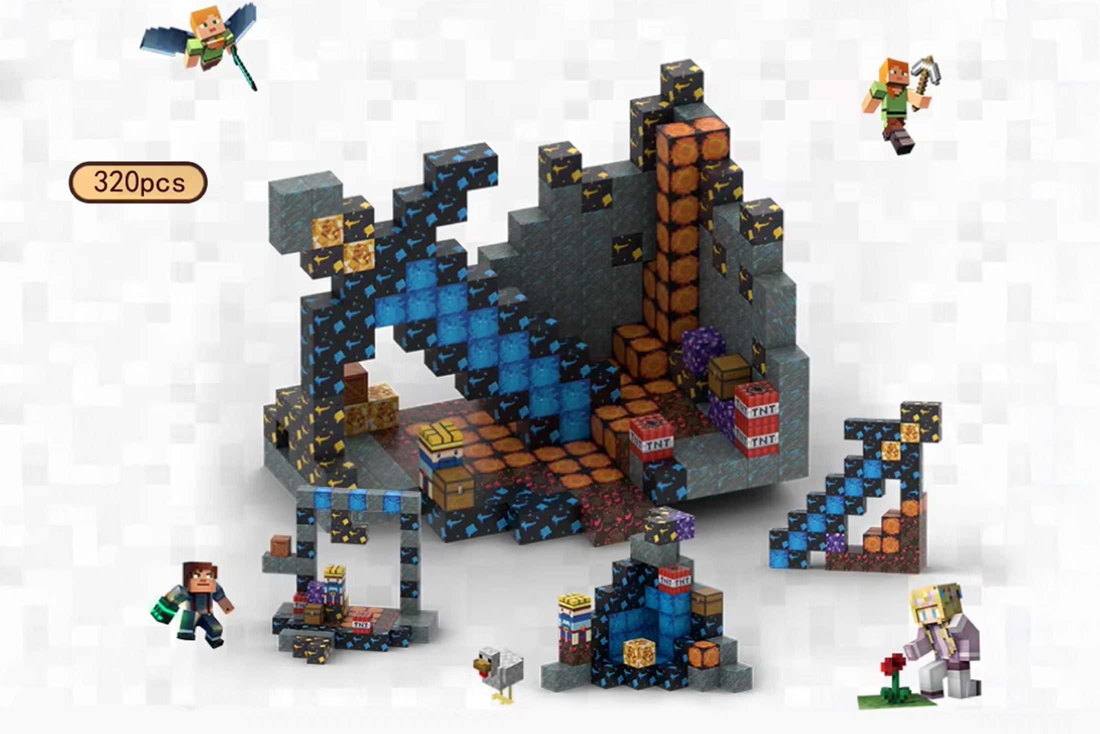 MAGNIBLOCKS - Mine forbidden area (320 stk.)